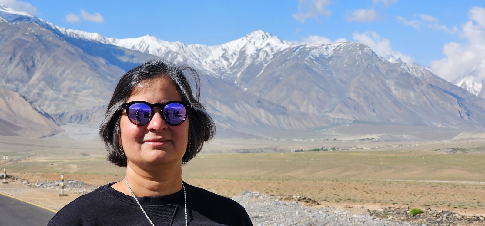 Monika Rana during a journey through Ladakh